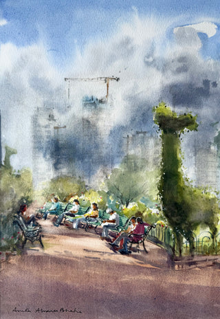 Sun and Rain at Hanging Gardens, Mumbai