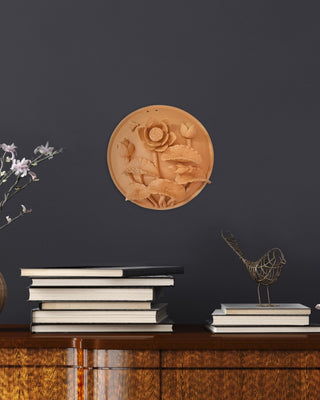 Bird, Bee And Lotus Wall Plate