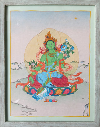 Green Tara- Framed