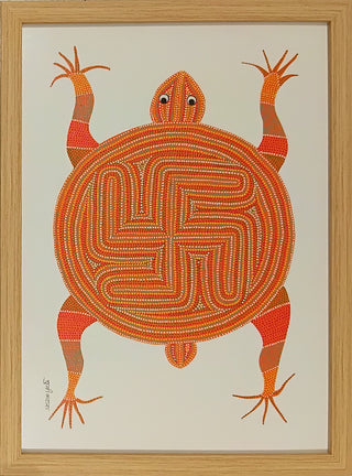 The Orange Turtle - Framed