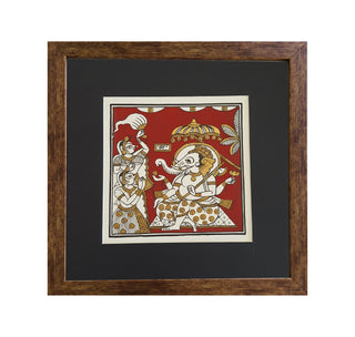 GANESH Miniature Painting -Framed