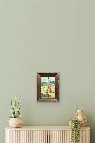 Krishna- Japanese Tile painting (Framed)