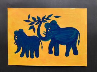 Two Elephants (Framed)