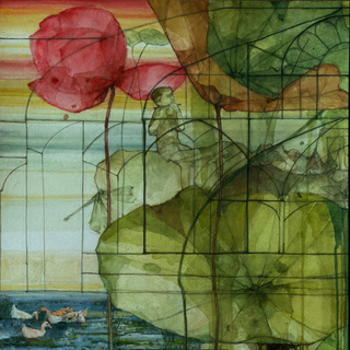 Lotus Landscape: Lalbagh, Bangalore (Diptych)