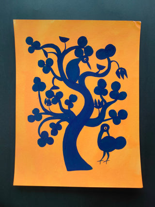 Fig Tree and Bird - 1 (Framed)