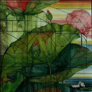 Lotus Landscape: Lalbagh, Bangalore (Diptych)