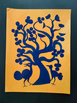 Fig Tree and Bird - 2 (Framed)