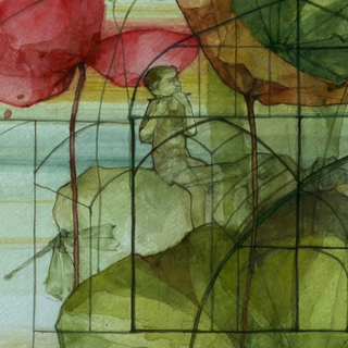 Lotus Landscape: Lalbagh, Bangalore (Diptych)