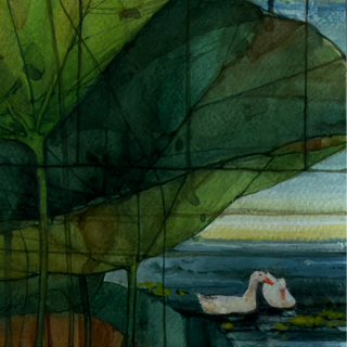 Lotus Landscape: Lalbagh, Bangalore (Diptych)