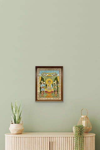 In Meditation: Japanese Tile Painting (Framed)