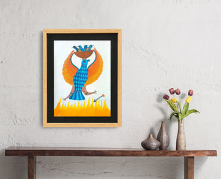 Bird with a Nest (Framed)