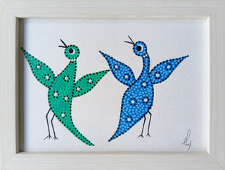 Blue And Green - Framed
