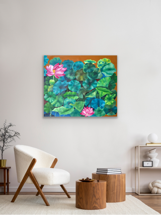 Lotus Pond - Framed