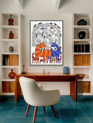 Deer With Birds