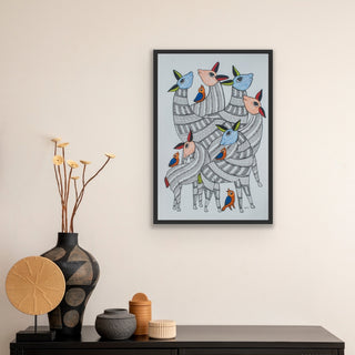 Deer and Birds