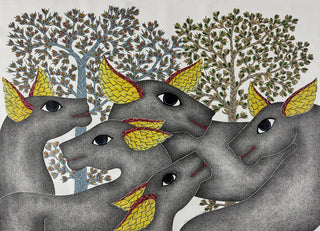 Deer Family - FRAMED