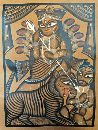Durga Killing The Demon