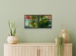 Lotus Landscape: Lalbagh, Bangalore (Diptych)