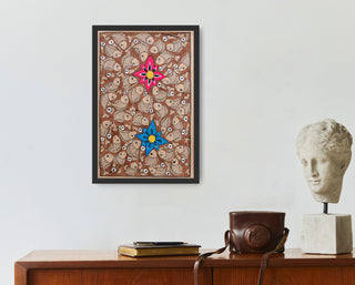 FISH WITH PINK AND BLUE FLOWERS