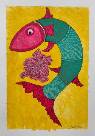 Fish Taking Care of her Eggs (Framed)