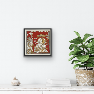 GANESH Miniature Painting -Framed