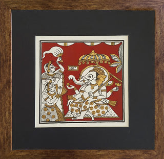 GANESH Miniature Painting -Framed