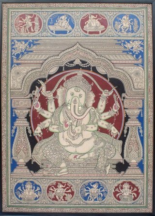 Ganesh Denching Poja - Framed