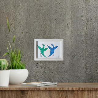 Blue And Green - Framed