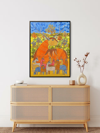 Herd of Deer (Framed)