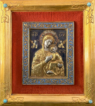 Mother Mary and Child- Glided Icon