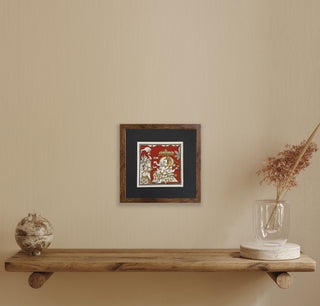 GANESH Miniature Painting -Framed