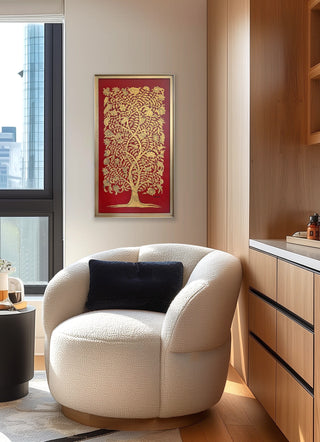 Tree of Life Red - Framed
