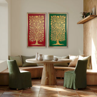 Tree of Life Green - Framed