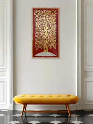 Tree Of Life With Pond- Red