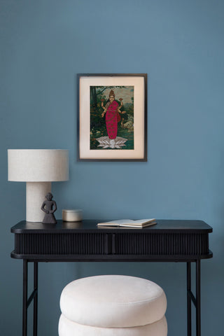 Lakshmi (Embellished Oleograph)- Framed