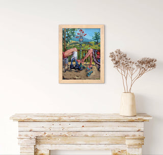 Barefoot And Blues - Framed