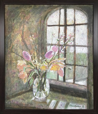 Tulips By The Window - Framed