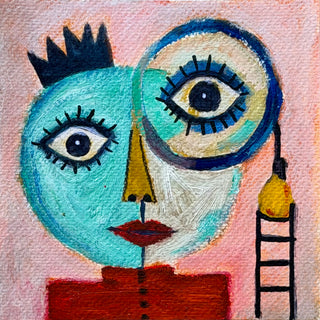 Crowns And Caps- Set Of 4  - painting by Kaushal Parikh