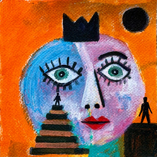 Crowns And Caps- Set Of 4  - painting by Kaushal Parikh