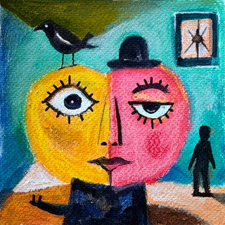 Crowns And Caps- Set Of 4  - painting by Kaushal Parikh