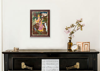 Saraswati- Japanese Tile Painting