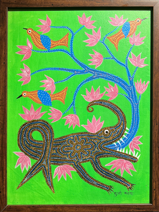 Crocodile and Bird (Framed)