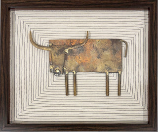Metal Caricature - Bull (Framed)