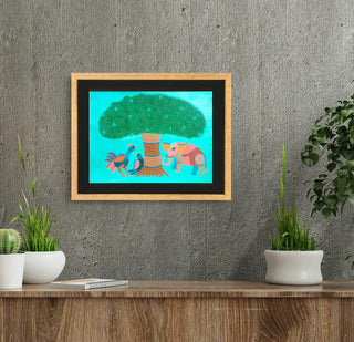 Kalpvruksh - Wish Fulfilling Divine Tree (Framed)