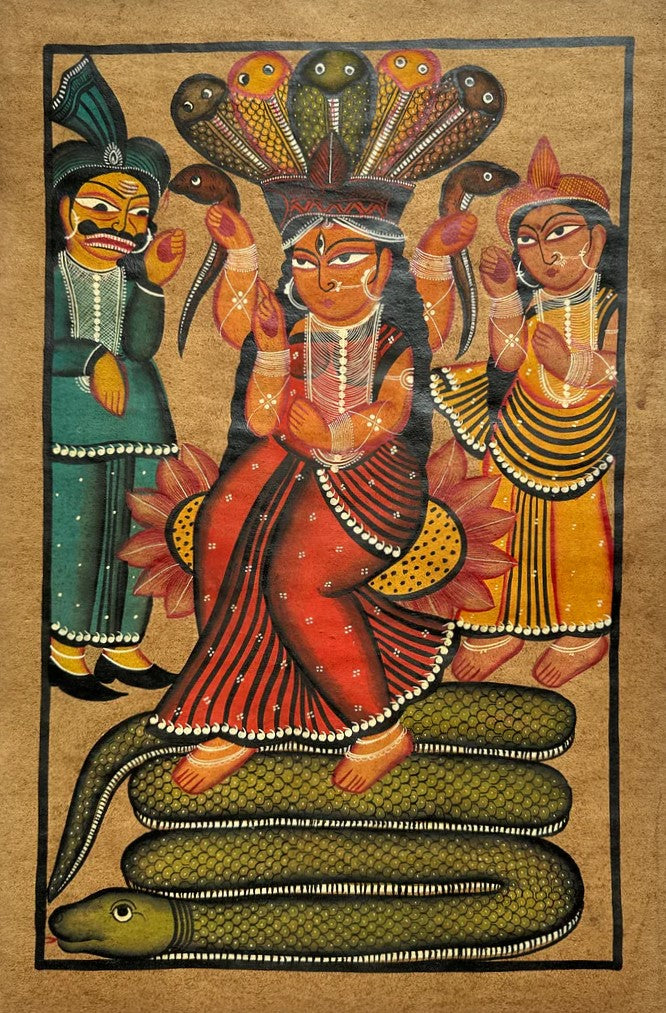 Laxmi Seating on a Snake – Baro Art
