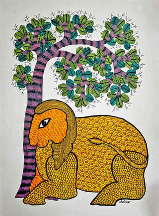 Lion And Tree