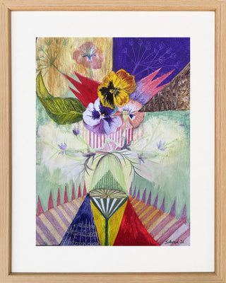 Pansy Dance 2 - Framed