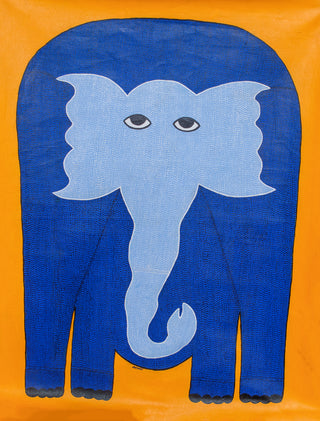 Elephant  - Yellow and Blue