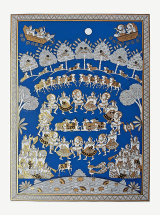 Raas Leela- Blue And Gold