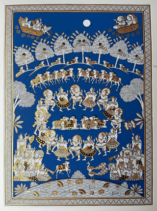 Raas Leela- Blue And Gold